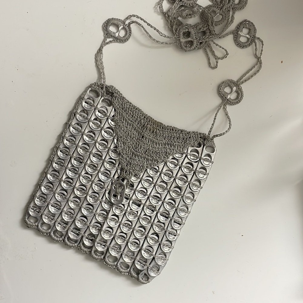 Hand made Pouch made from recycled can capsules